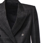 Blazer doppiopetto in Principe di Galles DJ823 QF0208DXXX909 DONDUP 