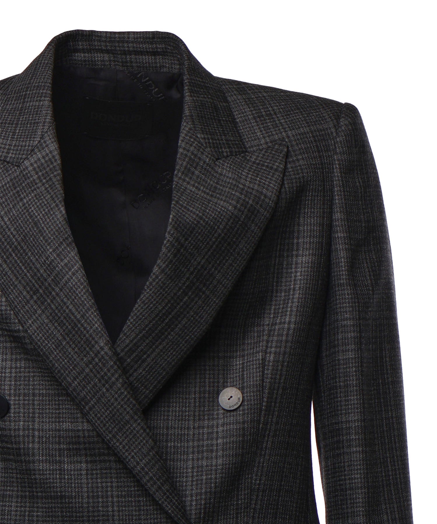 Blazer doppiopetto in Principe di Galles DJ823 QF0208DXXX909 DONDUP 
