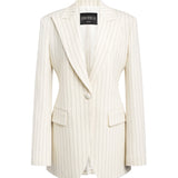 Blazer monopetto in fresco di lana gessato DJ847 ES0080D001 DONDUP 