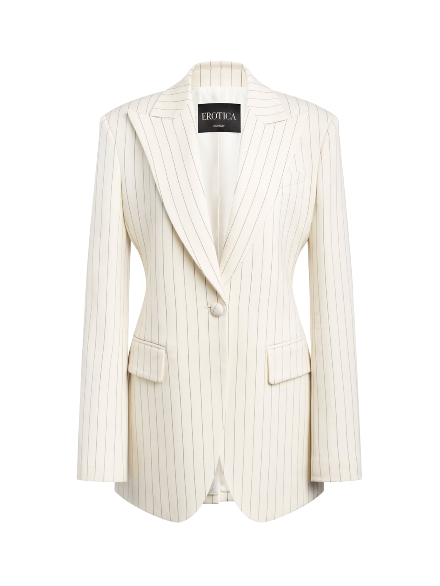 Blazer monopetto in fresco di lana gessato DJ847 ES0080D001 DONDUP 