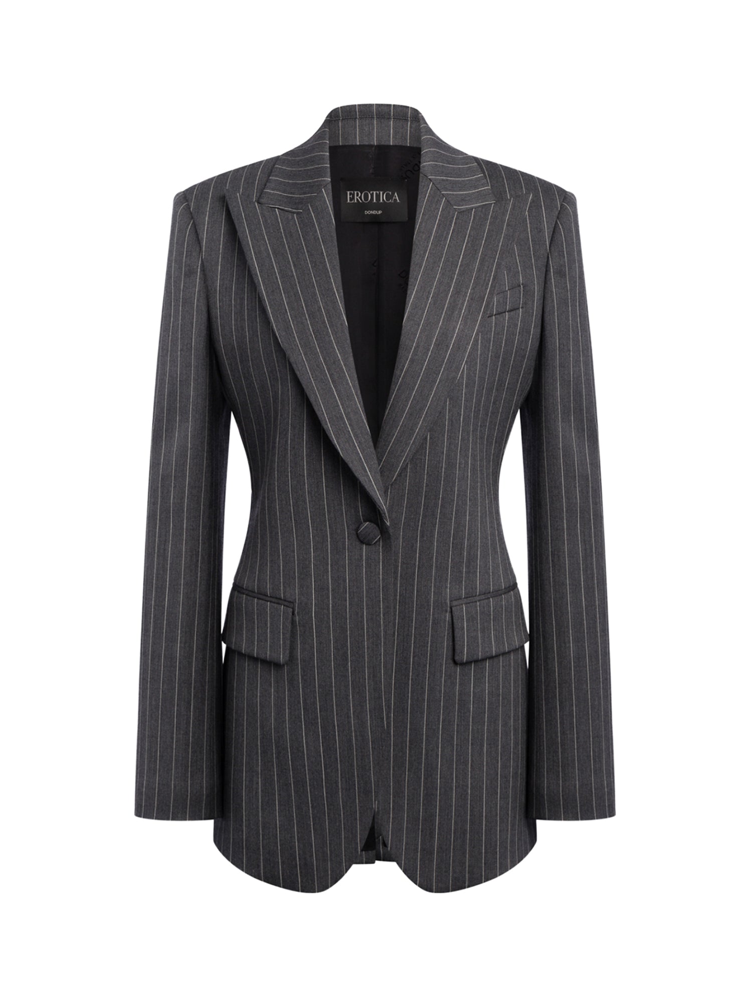 Blazer monopetto in fresco di lana gessato DJ847 ES0080D903 DONDUP 
