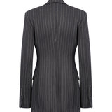 Blazer monopetto in fresco di lana gessato DJ847 ES0080D903 DONDUP 