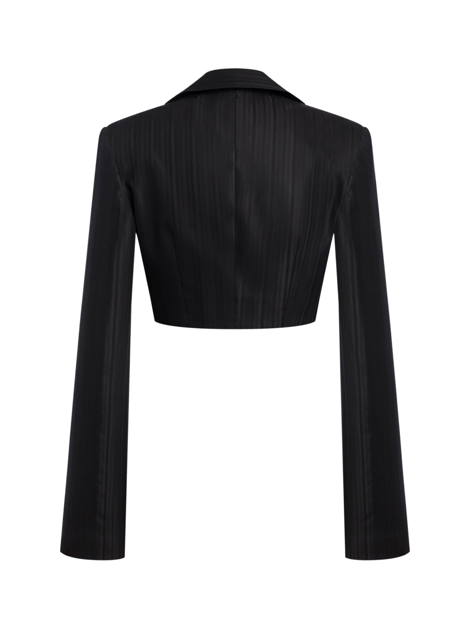 Blazer cropped in gessato lana e viscosa DJ848 EFE166D999 DONDUP 