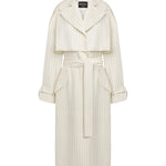 Trenchcoat in fresco di lana gessato DJ856 ES0080D001 DONDUP 