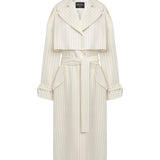 Trenchcoat in fresco di lana gessato DJ856 ES0080D001 DONDUP 