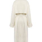Trenchcoat in fresco di lana gessato DJ856 ES0080D001 DONDUP 