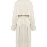 Trenchcoat in fresco di lana gessato DJ856 ES0080D001 DONDUP 