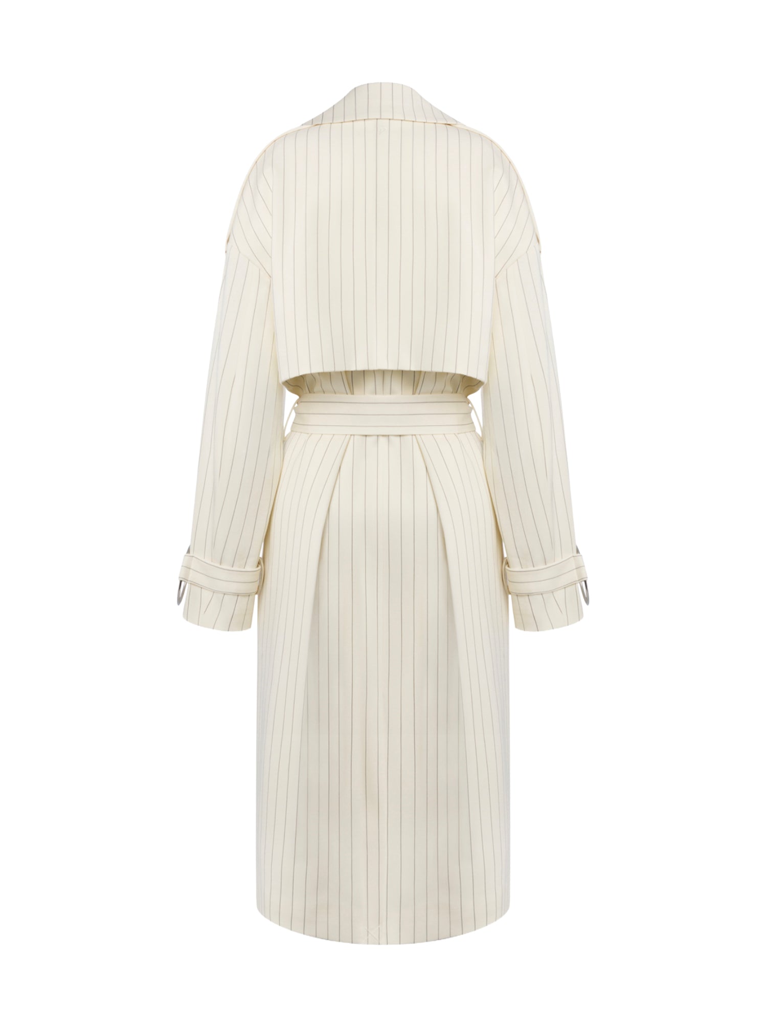 Trenchcoat in fresco di lana gessato DJ856 ES0080D001 DONDUP 