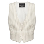 Gilet in fresco di lana gessato DJ860 ES0080D001 DONDUP 