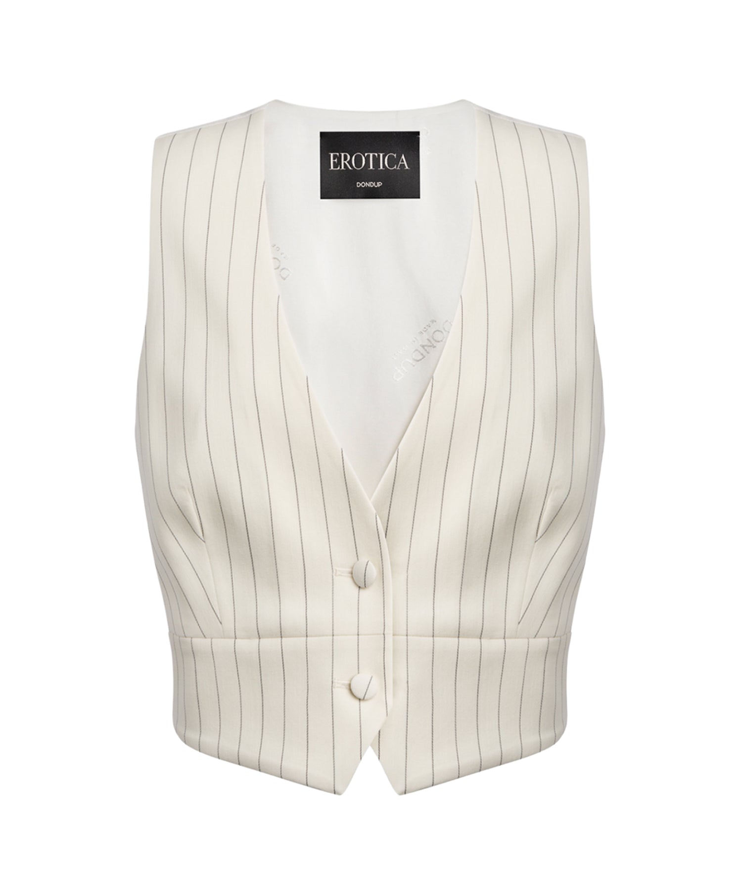 Gilet in fresco di lana gessato DJ860 ES0080D001 DONDUP 