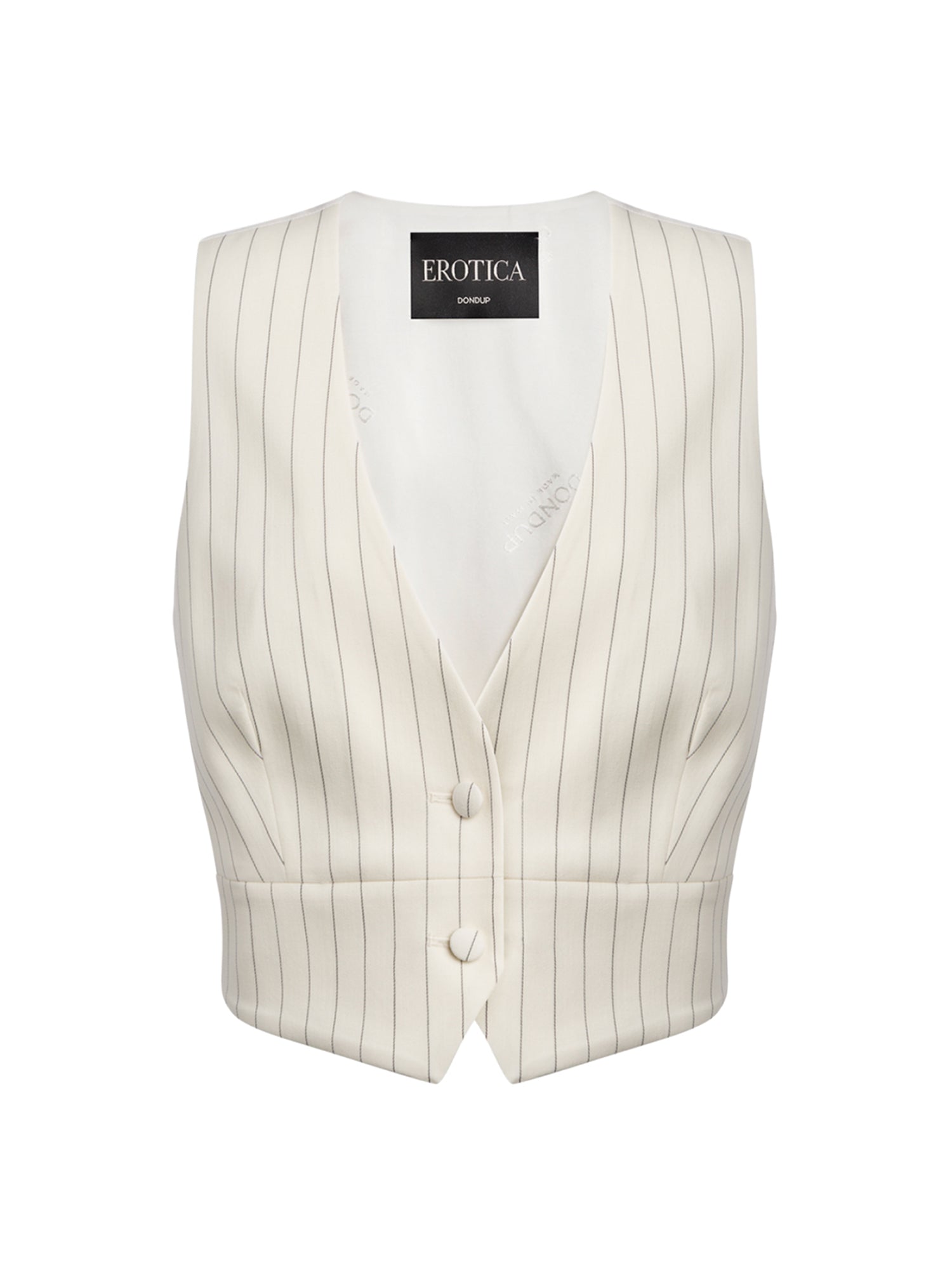 Gilet in fresco di lana gessato DJ860 ES0080D001 DONDUP 