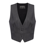 Gilet in fresco di lana gessato DJ860 ES0080D903 DONDUP 