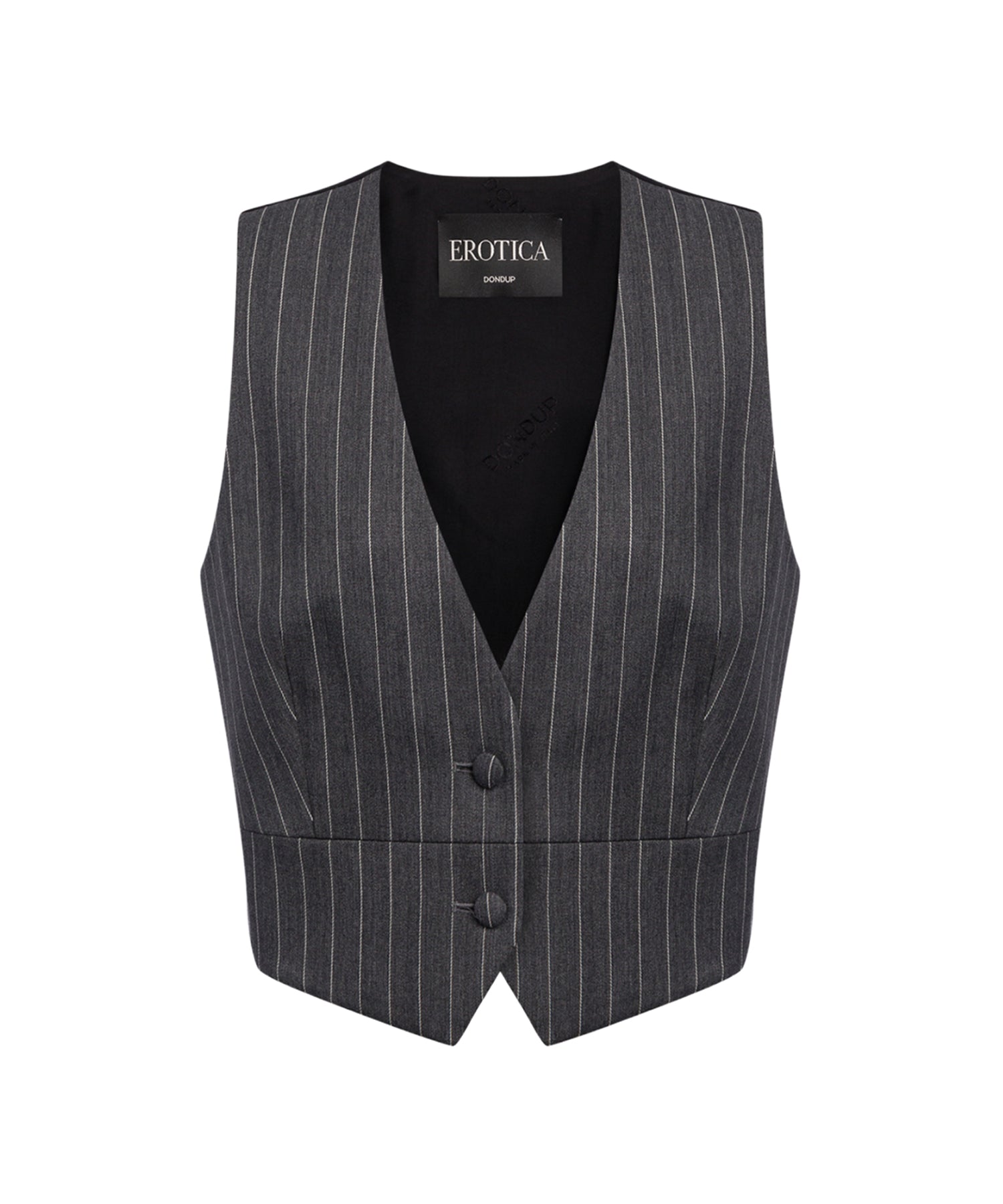 Gilet in fresco di lana gessato DJ860 ES0080D903 DONDUP 