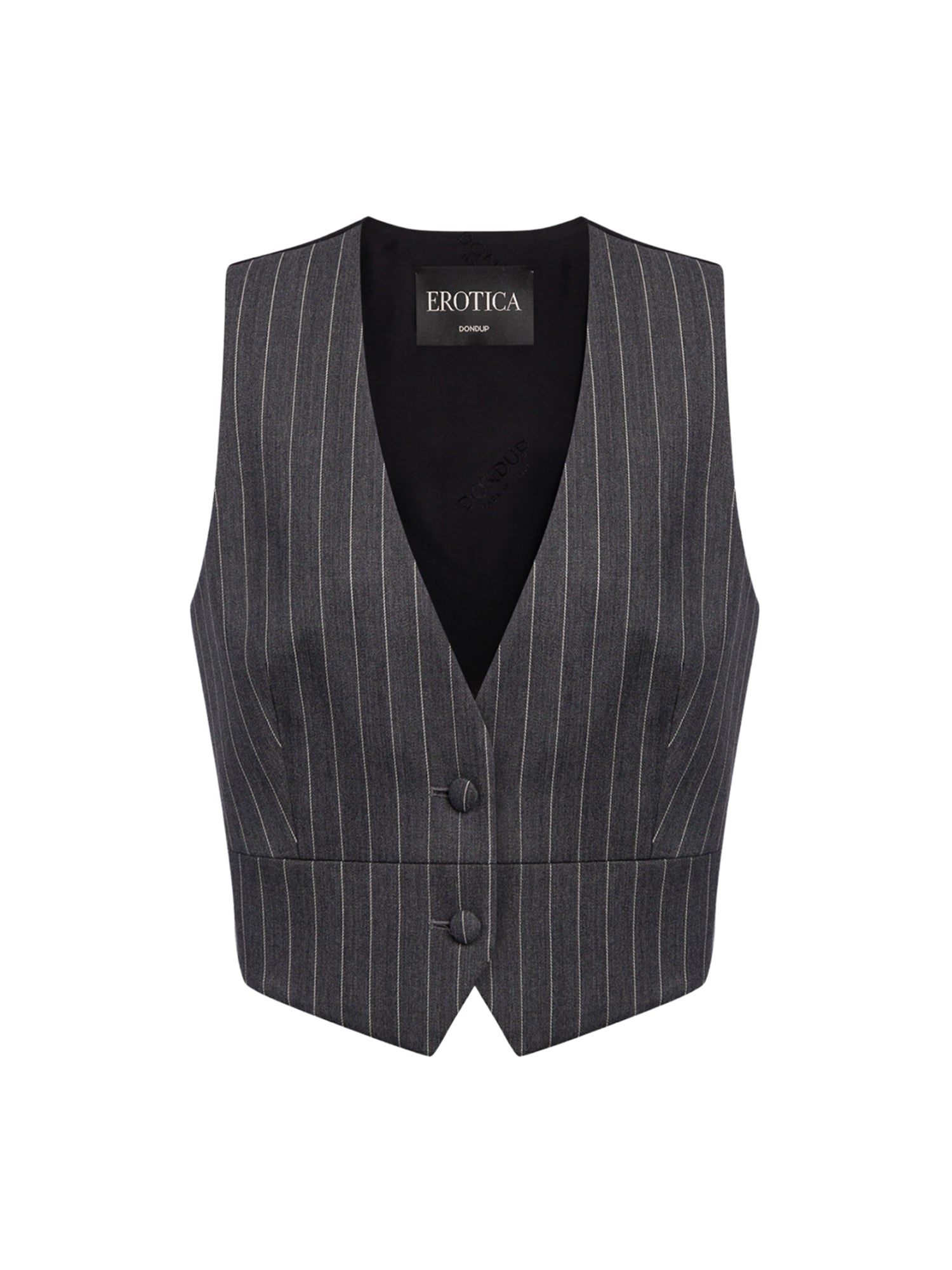 Gilet in fresco di lana gessato DJ860 ES0080D903 DONDUP 