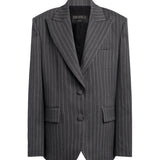 Blazer monopetto in fresco di lana gessato DJ861 ES0080D903 DONDUP 
