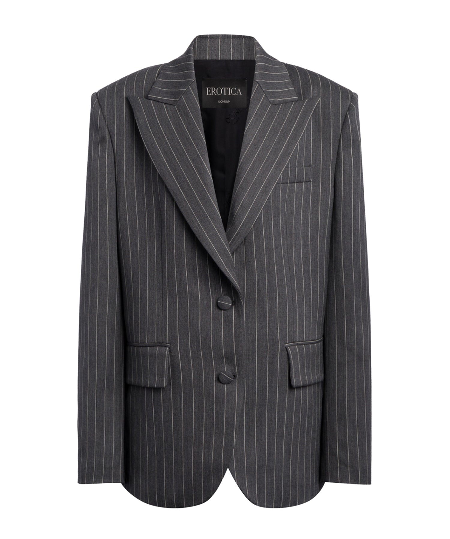 Blazer monopetto in fresco di lana gessato DJ861 ES0080D903 DONDUP 