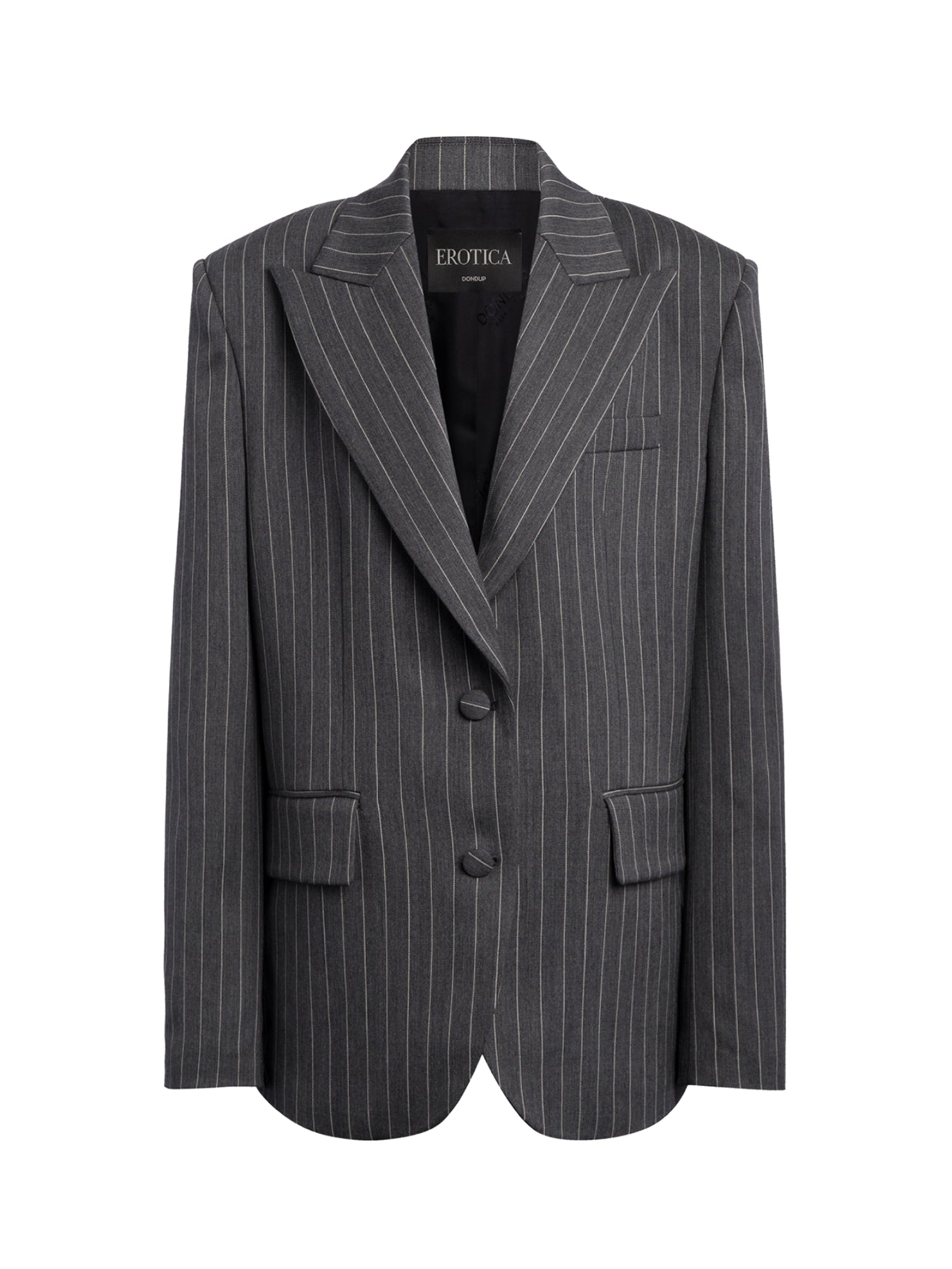 Blazer monopetto in fresco di lana gessato DJ861 ES0080D903 DONDUP 
