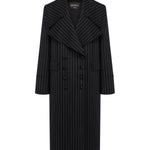 Cappotto doppiopetto in fresco di lana gessato DJ862 ES0080D999 DONDUP 