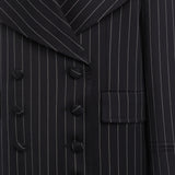 Cappotto doppiopetto in fresco di lana gessato DJ862 ES0080D999 DONDUP 
