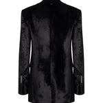Blazer monopetto in velluto DJ863 VS0040D999 DONDUP 