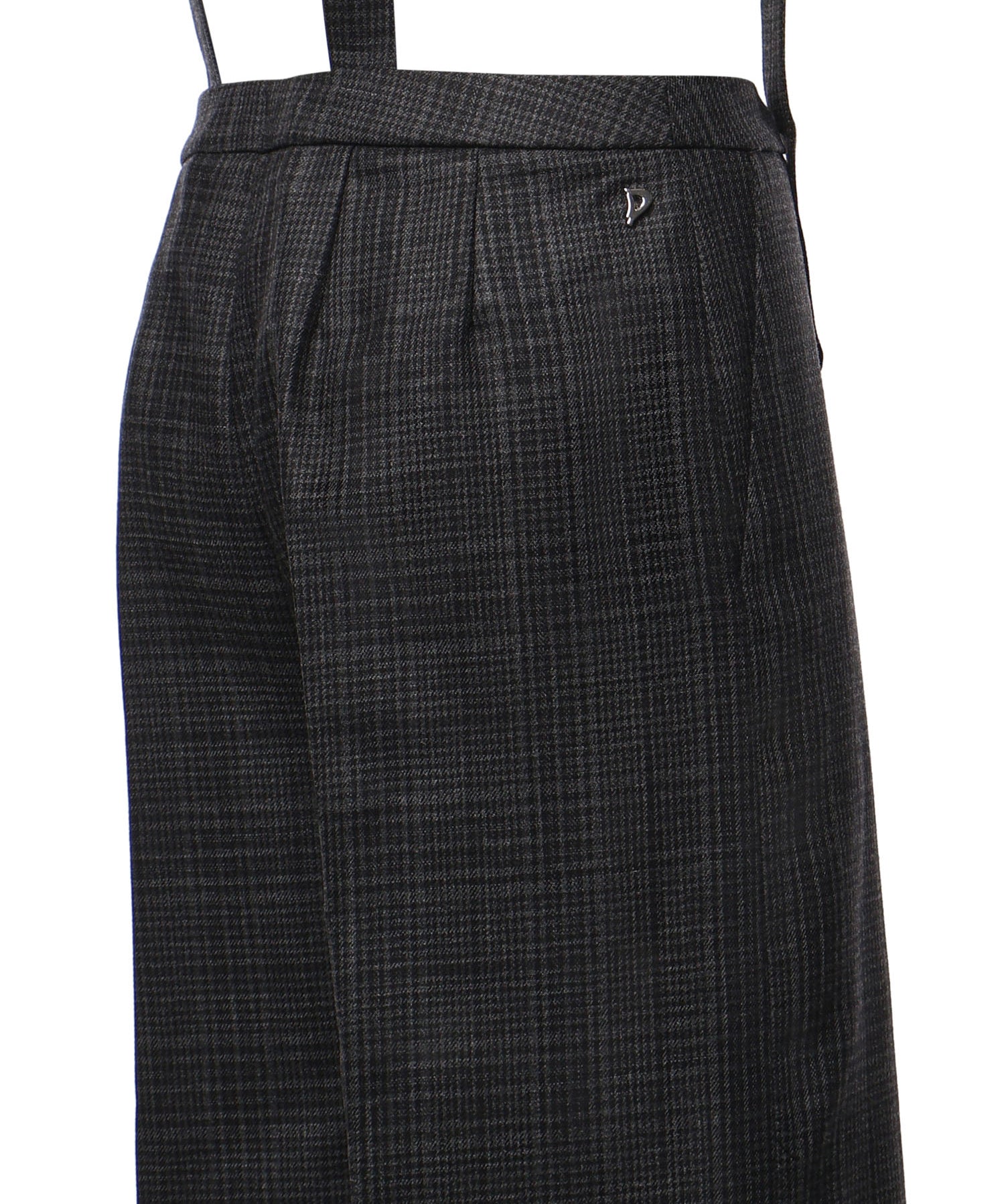 Pantaloni con bretelle in Principe di Galles DP842 QF0208DXXX909 DONDUP 