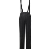 Pantaloni con bretelle in Principe di Galles DP842 QF0208DXXX909 DONDUP 