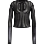 Maglia serafino in maglia lurex DT464 M01044D999 DONDUP 