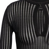 Maglia serafino in maglia lurex DT464 M01044D999 DONDUP 
