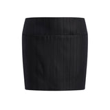 Minigonna in gessato lana e viscosa G647 EFE166D999 DONDUP 