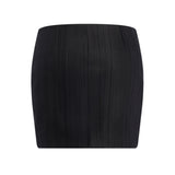Minigonna in gessato lana e viscosa G647 EFE166D999 DONDUP 