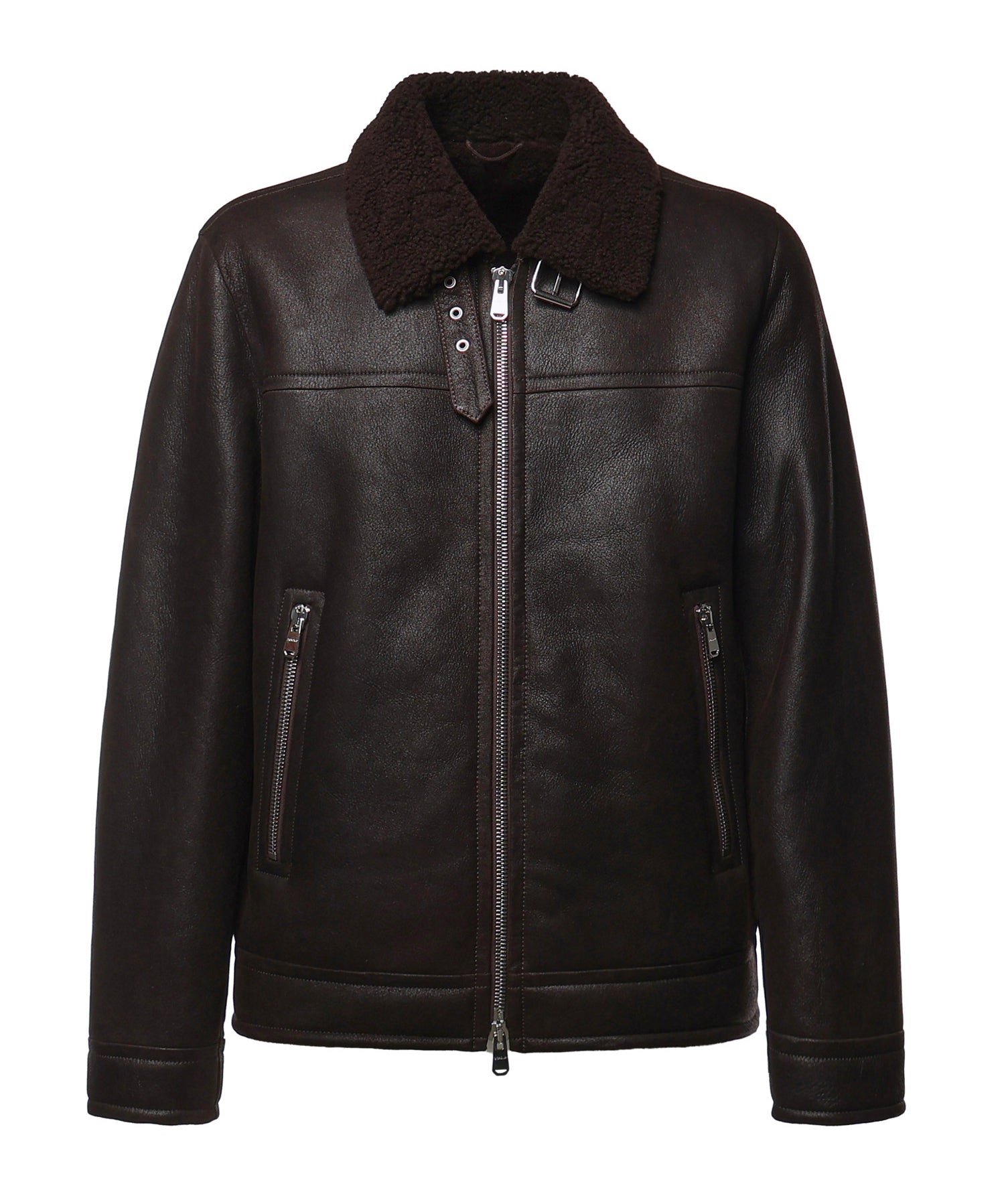 Giacca in pelle e shearling JU026 PL0547UXXX737 DONDUP 