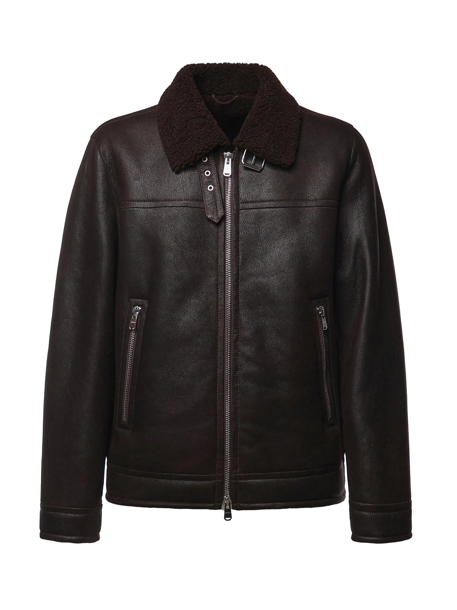 Giacca in pelle e shearling JU026 PL0547UXXX737 DONDUP 