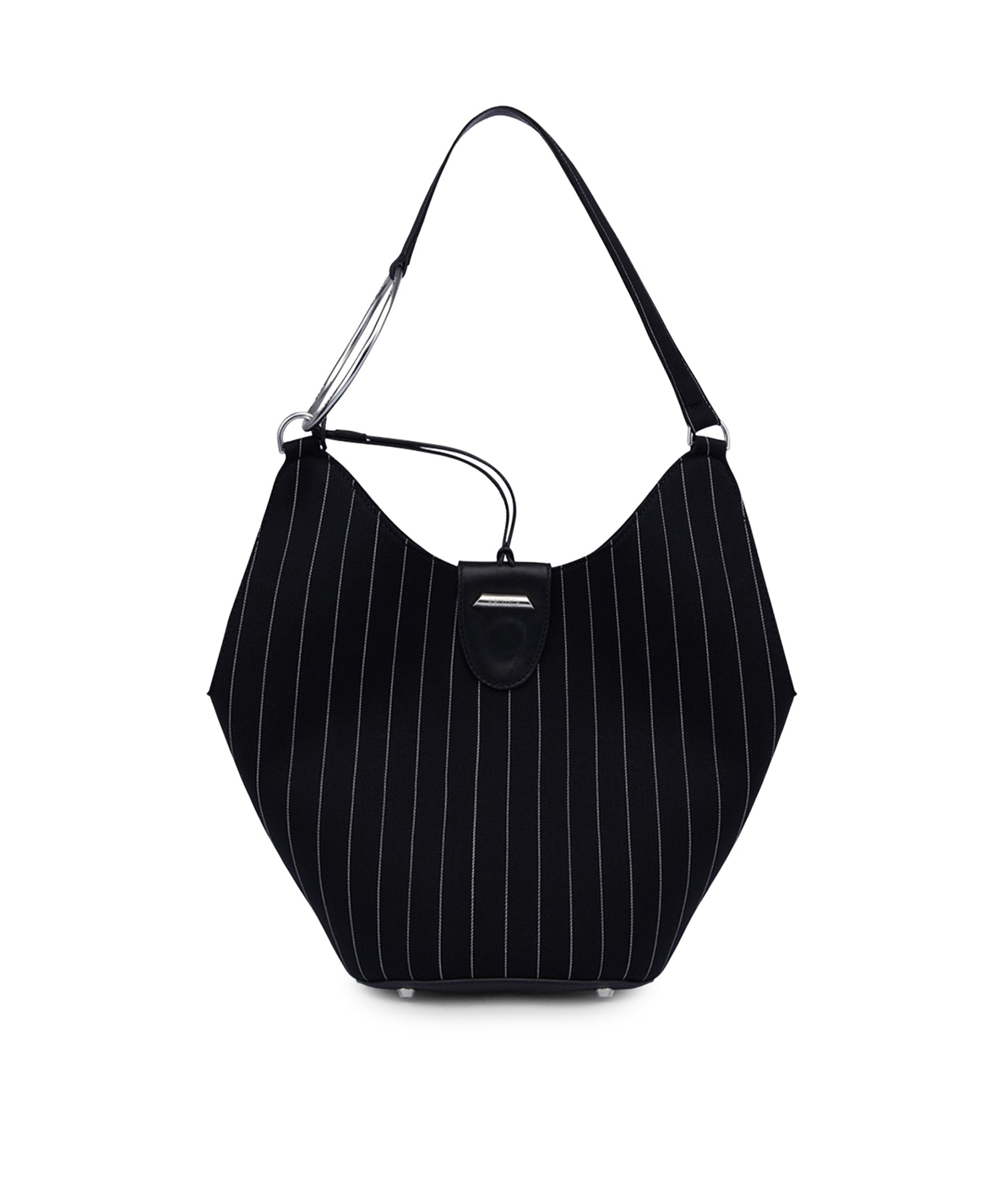 Borsa Small hobo in fresco di lana gessato WB320 ES0080D999 DONDUP 