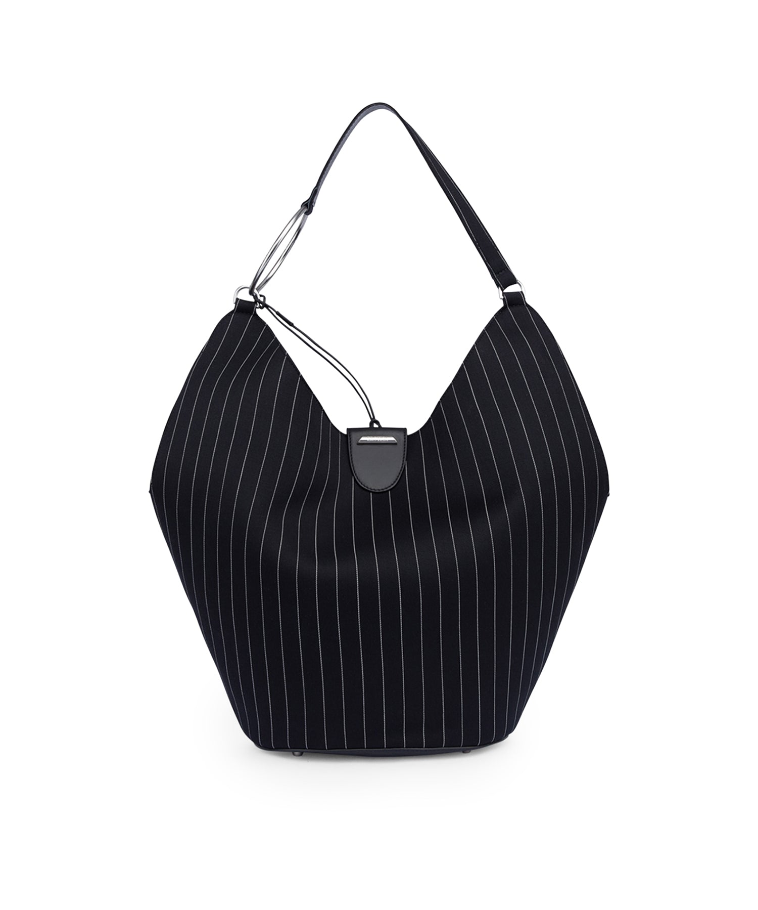 Borsa Big hobo in fresco di lana gessato WB321 ES0080D999 DONDUP 