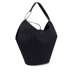 Borsa Big hobo in fresco di lana gessato WB321 ES0080D999 DONDUP 