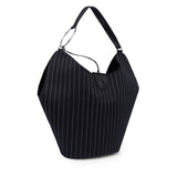 Borsa Big hobo in fresco di lana gessato WB321 ES0080D999 DONDUP 