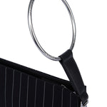 Clutch in fresco di lana gessato WB322 ES0080D999 DONDUP 