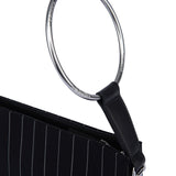 Clutch in fresco di lana gessato WB322 ES0080D999 DONDUP 