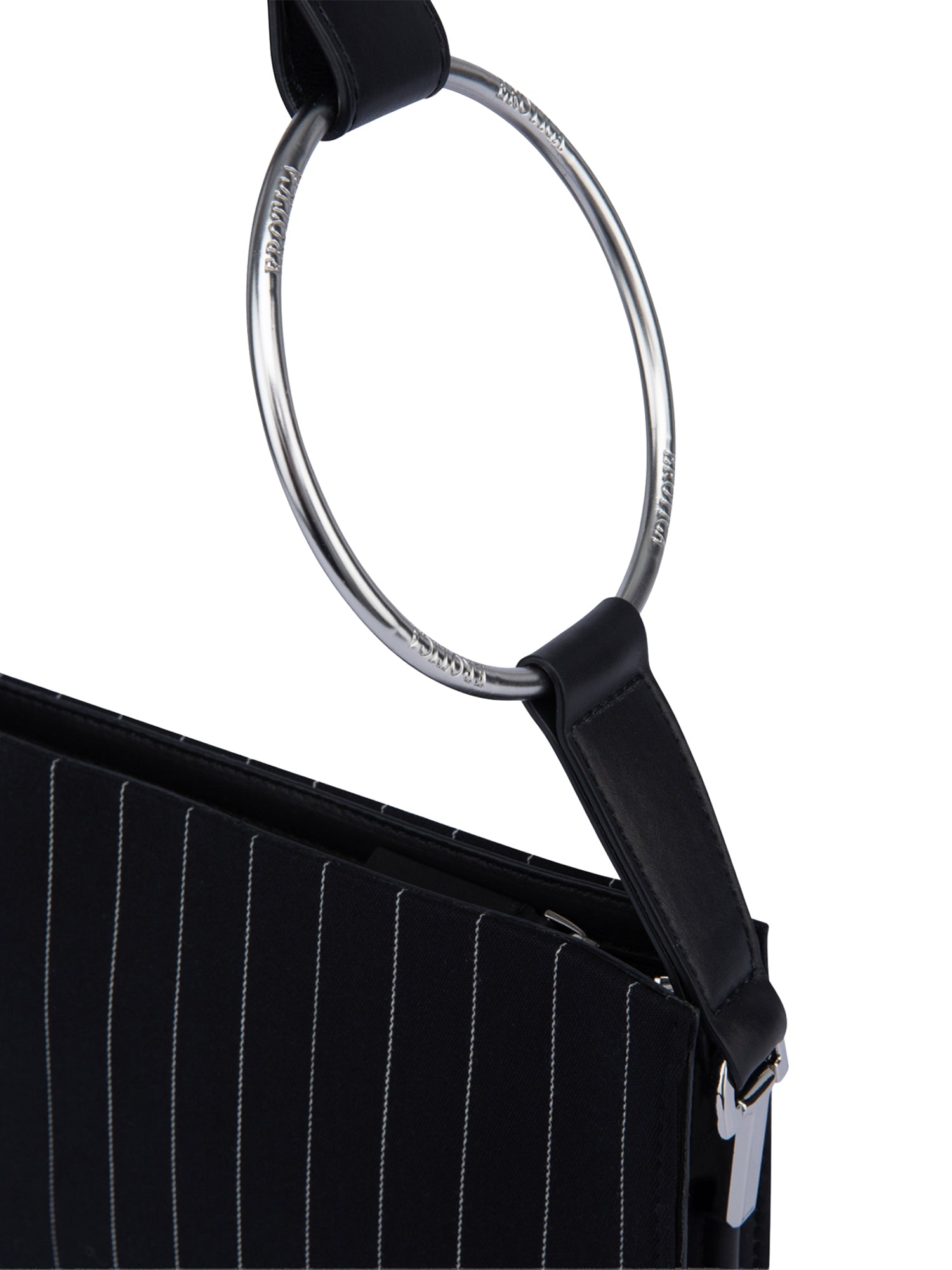Clutch in fresco di lana gessato WB322 ES0080D999 DONDUP 