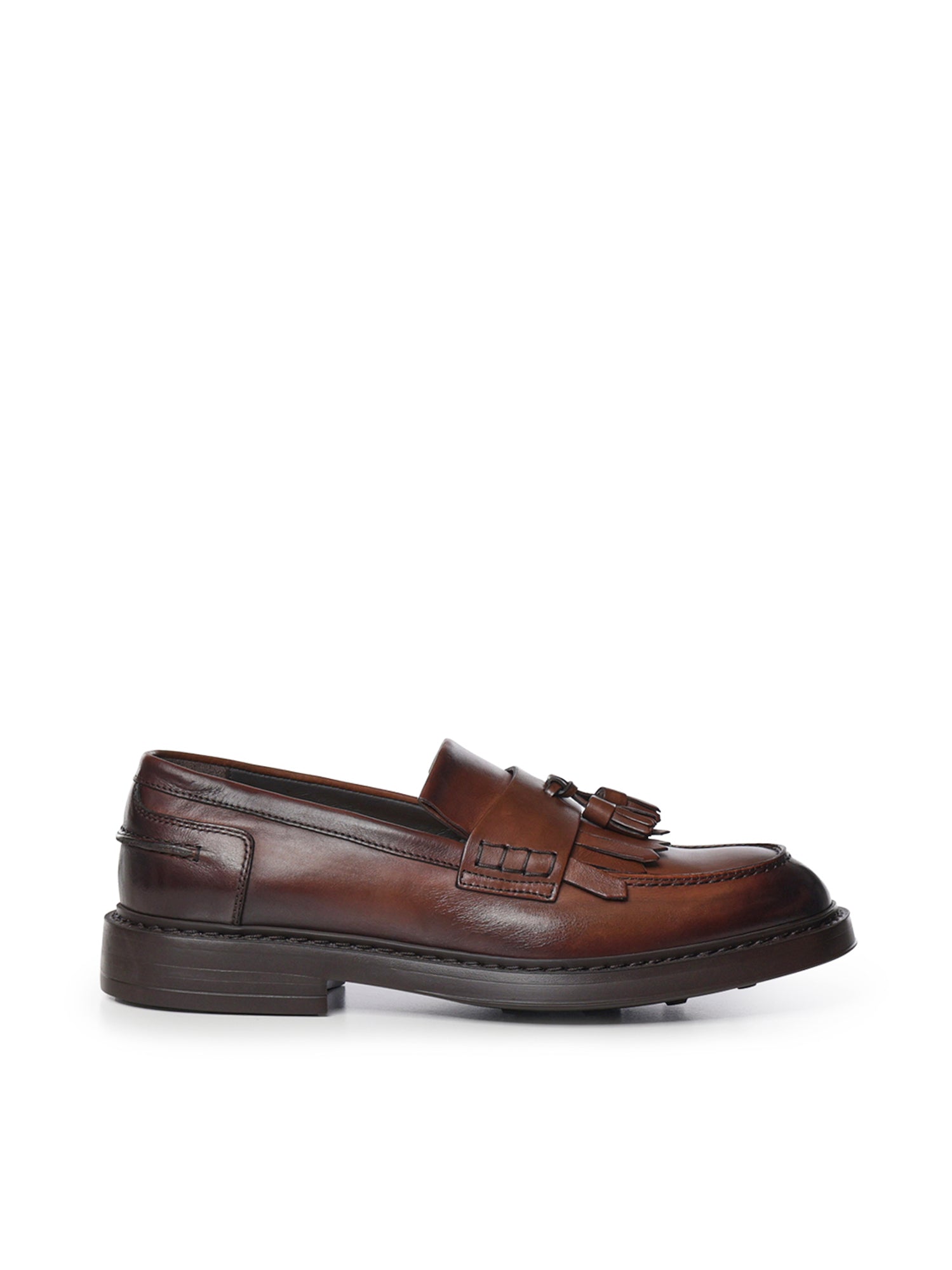 Mocassino con frangia in pelle DU3342BRUXUF188 TM04 DOUCAL'S 
