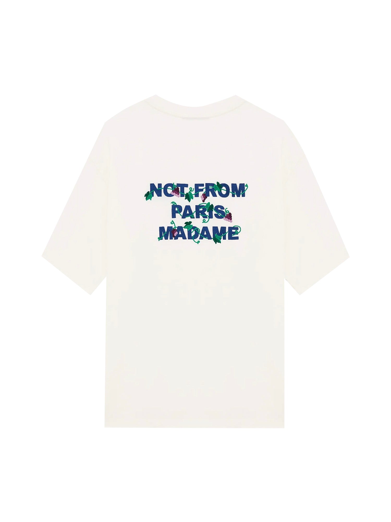 T-shirt in jersey con ricamo Slogan LTS327CO248 OW Drôle de Monsieur 