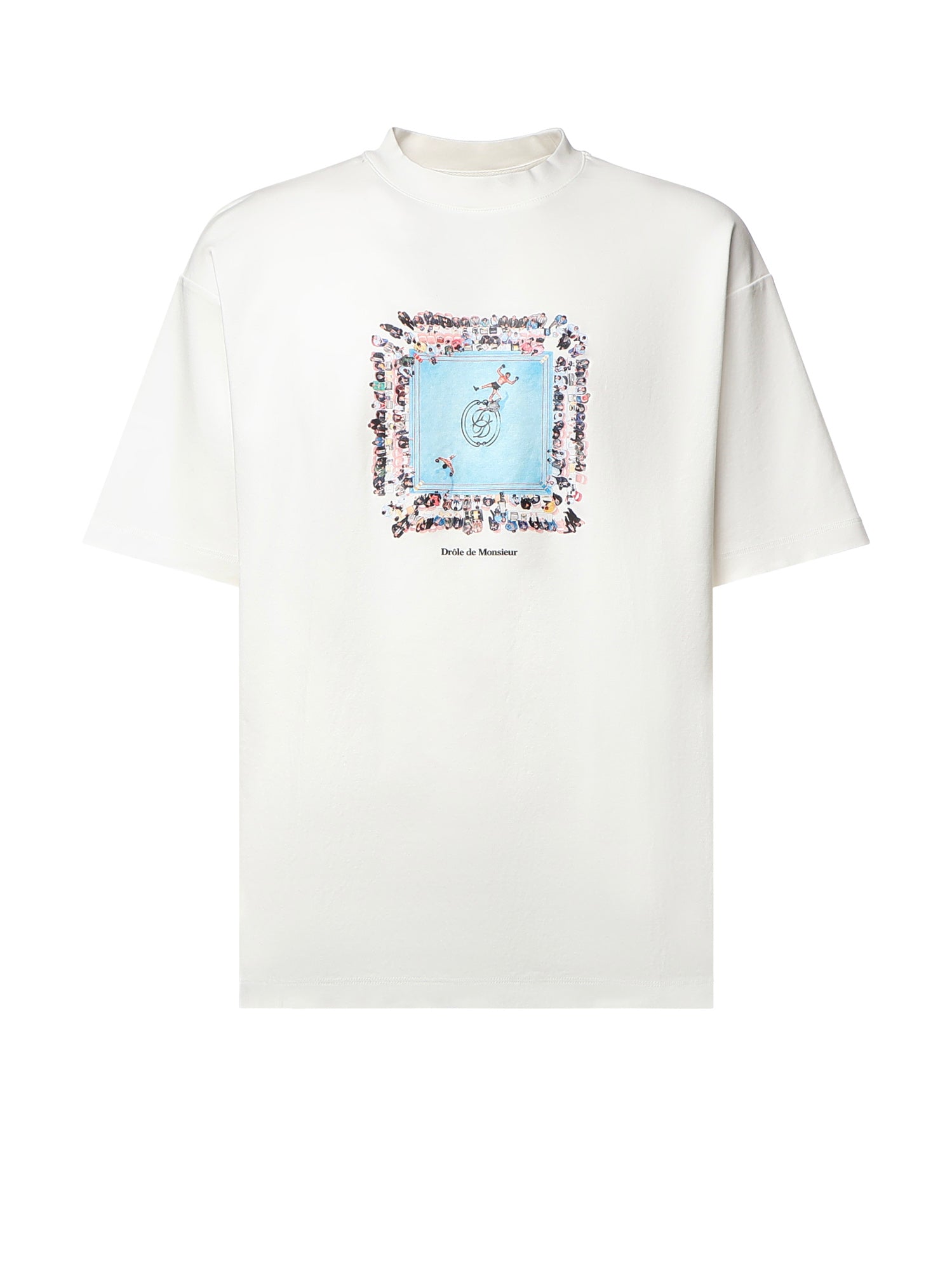 T-shirt con stampa in cotone MTS343CO002 OW Drôle de Monsieur 