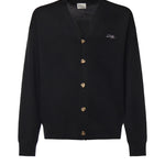 Cardigan con logo in lana PERMCA123WO007 BL Drôle de Monsieur 