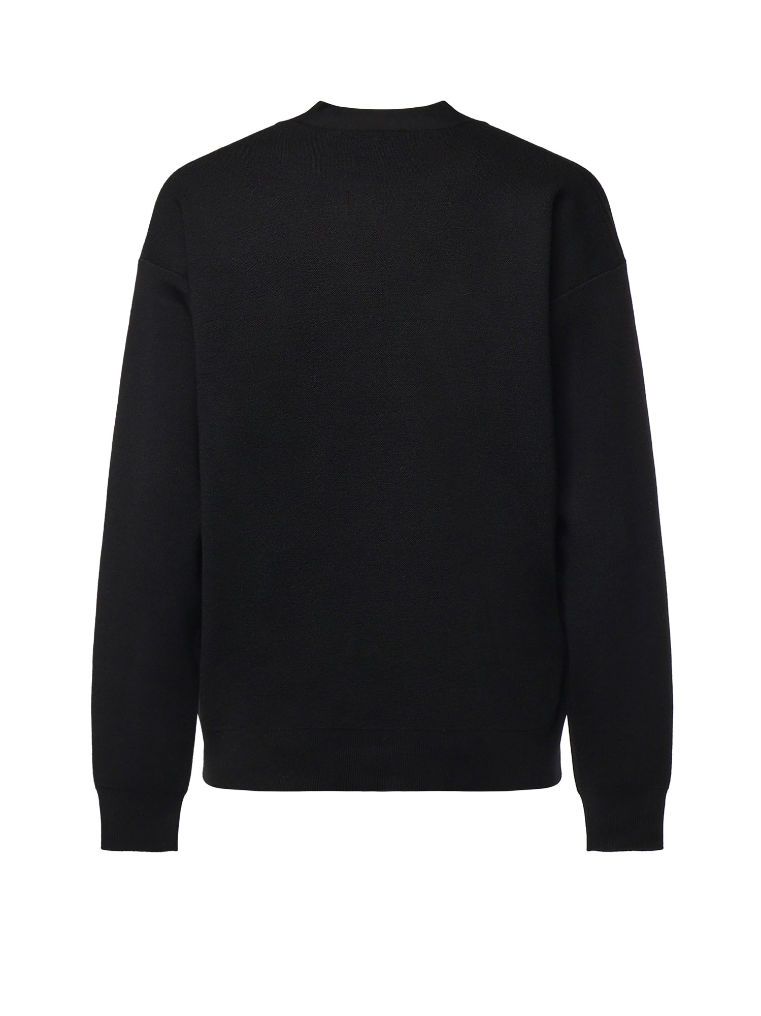 Cardigan con logo in lana PERMCA123WO007 BL Drôle de Monsieur 