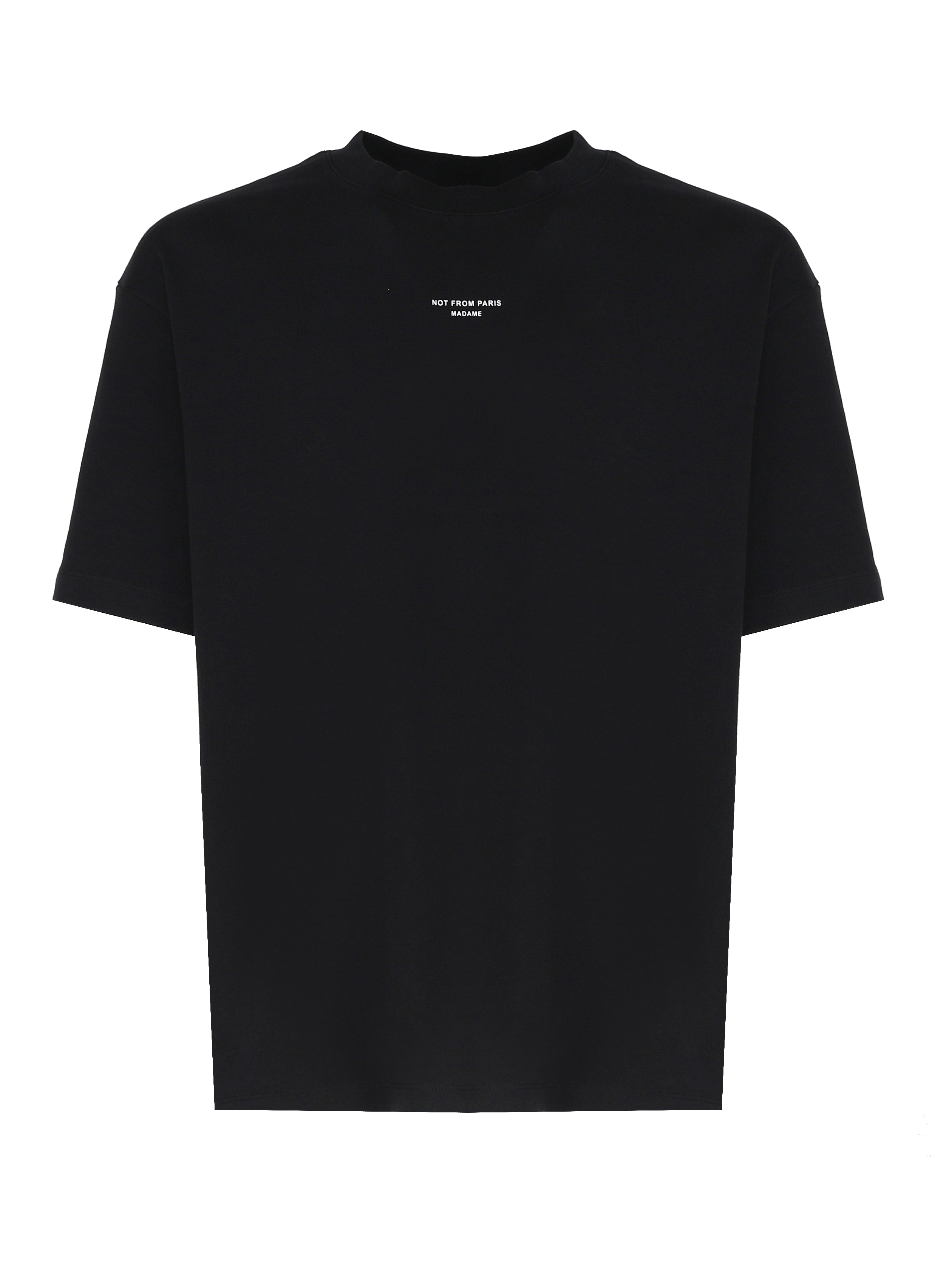 T-shirt Le Slogan Classique in cotone PERMTS202CO002 BL Drôle de Monsieur 