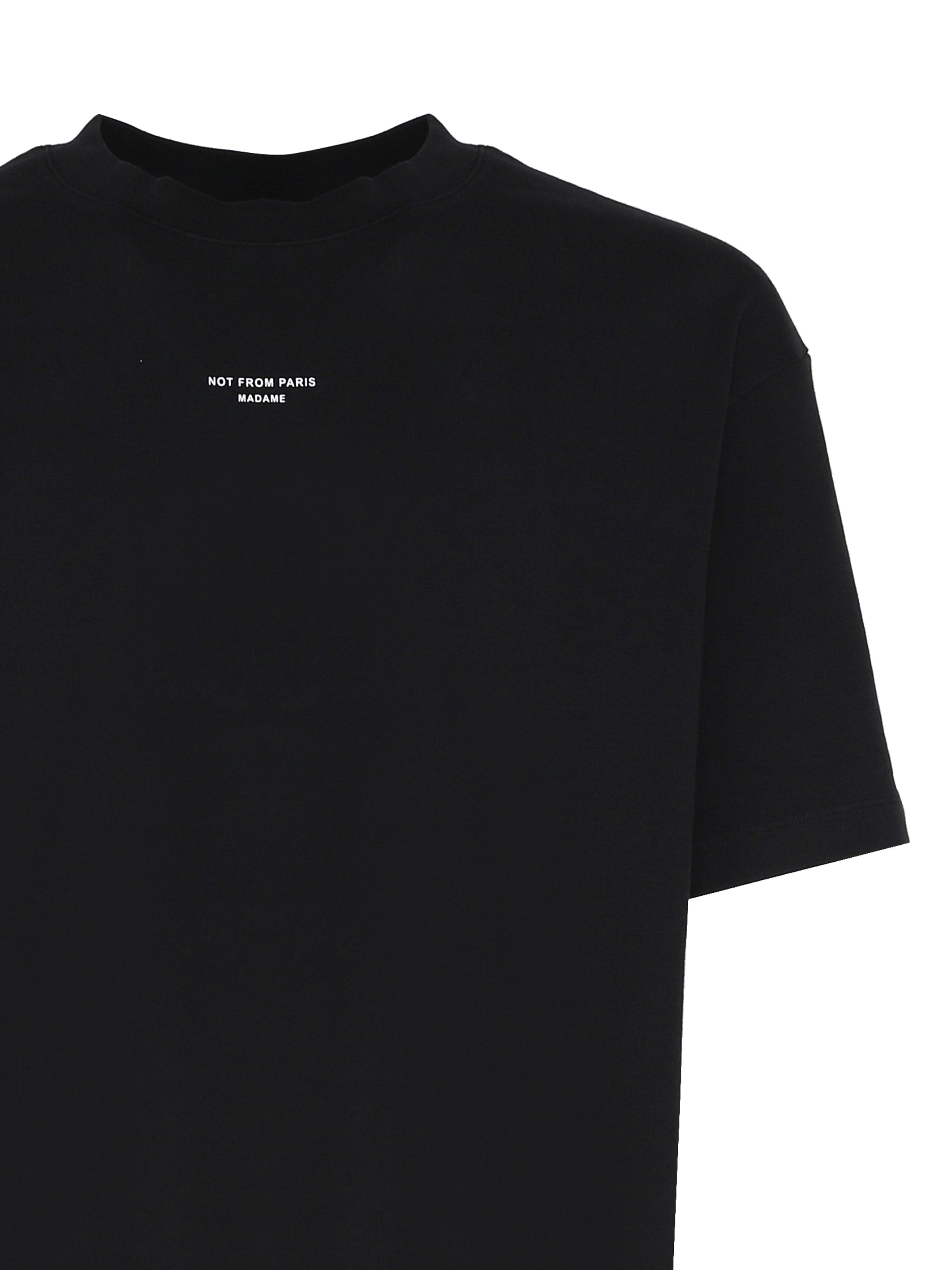 T-shirt Le Slogan Classique in cotone PERMTS202CO002 BL Drôle de Monsieur 