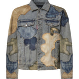 Giacca in denim camouflage S74AM1733 D30047470 DSQUARED2 