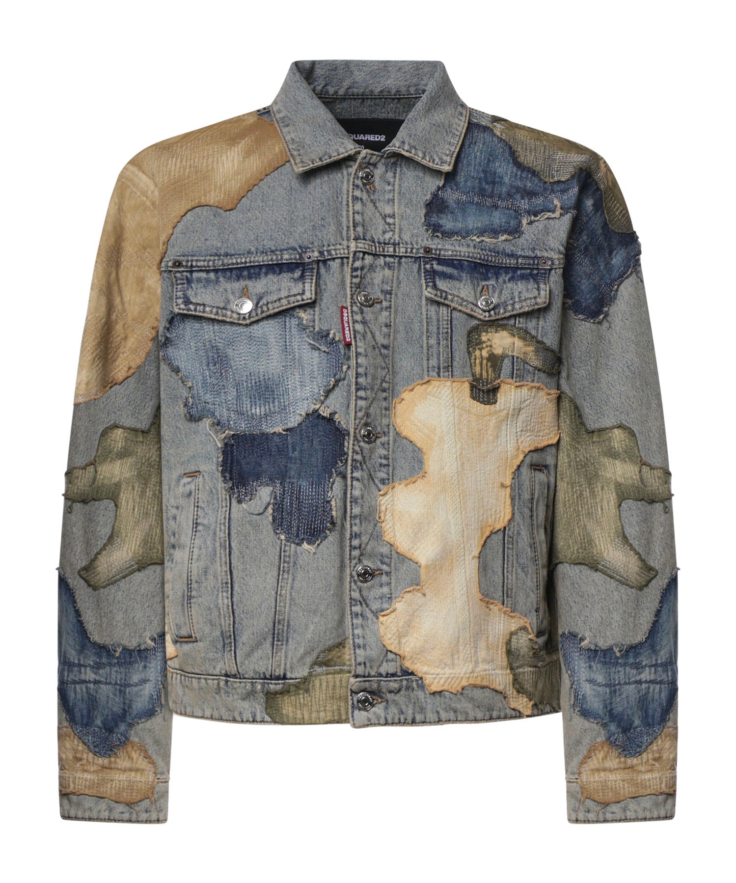 Giacca in denim camouflage S74AM1733 D30047470 DSQUARED2 