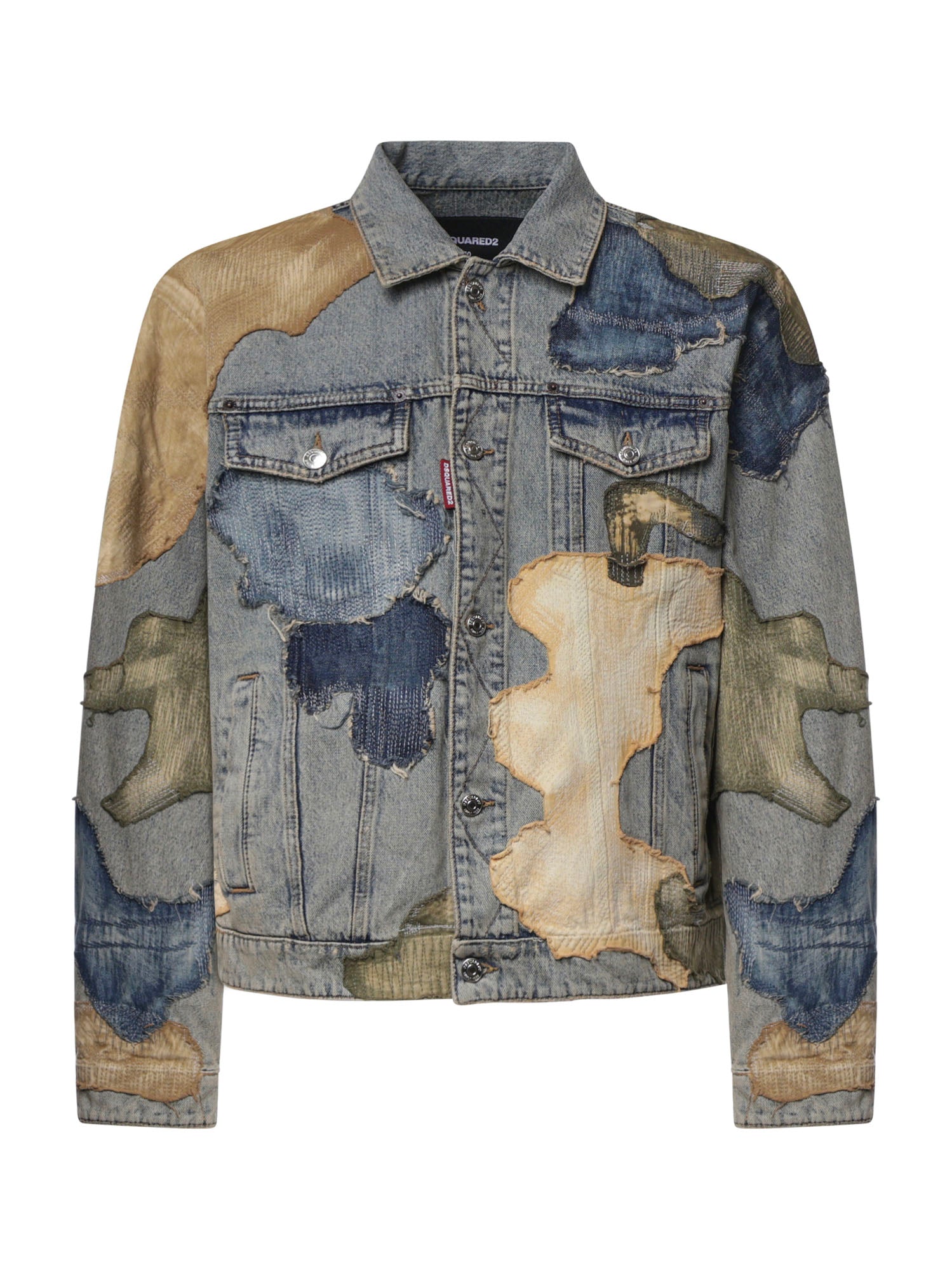 Giacca in denim camouflage S74AM1733 D30047470 DSQUARED2 