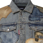 Giacca in denim camouflage S74AM1733 D30047470 DSQUARED2 